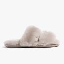 Ladies Poppy Open Toe Sheepskin Slider Dove Extra Image 3 Preview